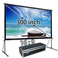 Pantalla de imagen enorme de 300 ", Diagonal, 16:9, HD, pantallas de proyección ancha, flexibles para cine al aire libre y Hotel 2024 - compra barato
