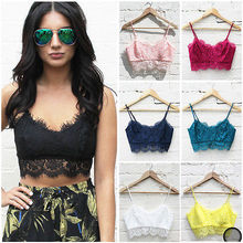 Sexy Women Lace Floral Unpadded Bralette Bralet Bra Bustier Crop Top Cami Tank 2024 - buy cheap