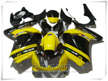 Комплект обтекателей из АБС-пластика для Kawasaki Ninja 250r 2008 2014 2009 желтый черный (комплекты наклеек на заказ) zx250r 08 14 Обтекатели S114 2024 - купить недорого