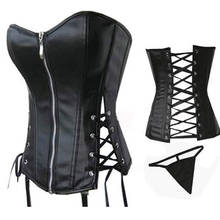 Women Sexy Corset Dress Faux Leather Corsets And Bustiers Clubwear Hollow Out Bustiers Sexy Lingerie Black Corselet and Skirt 2024 - buy cheap