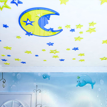 3D Звездные настенные наклейки детские комнаты наклейки на стену спальни Декор Сделай Сам акриловая стена художественное украшение на стену стикер для декора комнаты 2024 - купить недорого