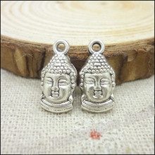 Pingente budismo tibetano prateado, 85 peças liga de zinco cabe pulseira colar diy descobertas de joias de metal 2024 - compre barato