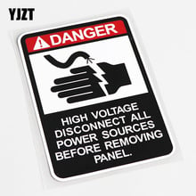 YJZT 8.5CM*12.5CM DANGER HIGH VOLTAGE PVC Decal Decoration Car Sticker Graphical 13-0551 2024 - buy cheap