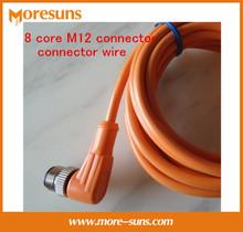 Conector M12 de 8 núcleos, cable conector, parche con sensor de 2M de longitud, 5 unidades, envío rápido 2024 - compra barato