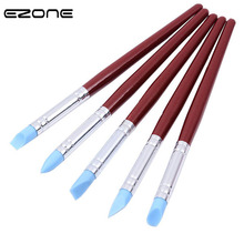 EZONE-pluma de silicona suave para esculpir, herramienta de tallado, pluma para chico, herramienta de pintura, tallado de arcilla, suministro de arte escolar, 5 uds. 2024 - compra barato