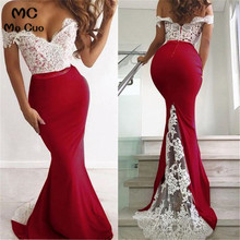 Ready Ship 2019 bridesmaid dresses Wedding party Dress with Appliques Lace Off Shoulder Evening Dresses Bridesmaid dress 2024 - buy cheap