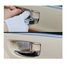 Car style cover stick trim stainless steel door inner handle bowl frame lamp panel 4pcs For Toyota Corolla Altis 2017 2018 2019 2024 - buy cheap