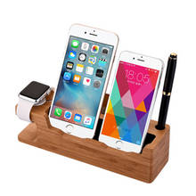 NEW Wooden Charging Dock Station Mobile Phone Holder Stand For iPhone 7 Plus 6 6S Plus 5 5s SE For Watch Cellphone Holder Stand 2024 - buy cheap