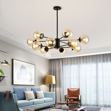 Modern LED Iron art chandelier Nordic lighting minimalist living room glass lamp bedroom hanging lights restaurant pendant lamps 2024 - buy cheap