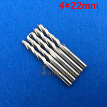 Free Ship 10pcs Solid Carbide 4mm Endmill Double Two Flute Spiral Bit CNC Router Bits CED 4mm CEL 22mm 2024 - buy cheap