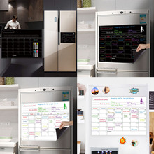 Magnetic Menu Board Fridge Sticker with 8 Color Chalk Markers Home Kitchen Chalk Board Weekly Planner Board Refrigerator Board 2024 - buy cheap