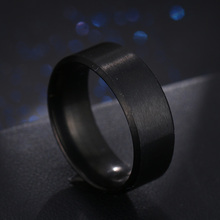 Hibobi Stainless Steel Rings Men Titanium Black 2024 - buy cheap