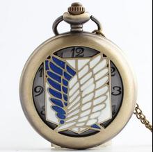 Relógio unissex de bronze prateado, relógio de bolso unissex com design exclusivo em titan wings 2024 - compre barato