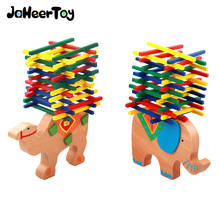 JaheerToy  Baby Wooden Toys Cteature Blocks Camels and Elephants Balance Beam Cartoon Cute Shape Kids Toy 2024 - buy cheap