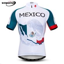 Weimostar Mexico Team Cycling Jersey Shirt Pro Mountain Bike Clothing Maillot Ciclismo 100% Polyester Racing MTB Bicycle Jersey 2024 - buy cheap