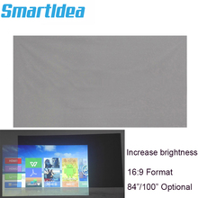 Smartldea-tela de projeção simples, 84 polegadas, 100 polegadas (16:9), projetor de tecido refletor, aumenta brilho 2024 - compre barato