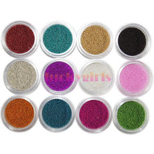 12 Colors Mini Bean Fashion Nail Art Micro Caviar Beads Pearl Decorations Tips 2024 - buy cheap