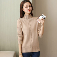 Autumn Winter Jumper Long-sleeved Knit Pullover Female Sweaters Women Sweater Solid Half Turtleneck Sweater  RE2534 2024 - buy cheap