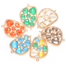 Zhukou colar pulseira conectores, acessórios de colar para artesanato diy de mulheres acessórios de artesanato de joia vd383c 2019 2024 - compre barato