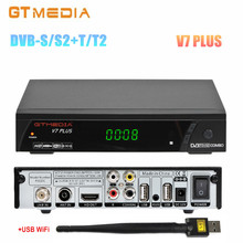 Genuine] GTMEDIA V7 PLUS HD 1080P DVB-S/S2+T/T2 Satellite TV Receiver, Supports H.265 PowerVu,Biss Key 2024 - buy cheap