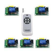 Interruptor de controle remoto com 5 botões, prático ac 220v 30a 315mhz sku: 5242