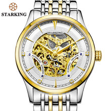 STARKING-Reloj de pulsera de acero inoxidable para hombre, accesorio masculino de pulsera resistente al agua hasta 50m con mecanismo automático de movimiento, complemento mecánico de marca de lujo 2024 - compra barato
