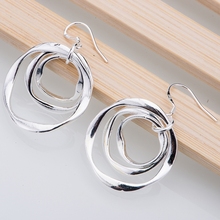 Silver Plated  earrings , Silver Plated fashion jewelry , errings shiny  /cedakvka dvlammsa LQ-E030 2024 - buy cheap
