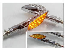 Chrome LED Turn Signal Light For Honda Shadow Spirit Sabre Aero ACE Steed VLX 400 600 1100 DLX VTX1300 1800 Magna VF 250 750 2024 - buy cheap