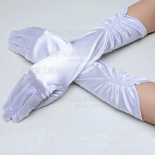 White Sexy lady Disco dance costume party lace finger long gloves wholesale 2024 - buy cheap