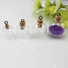 5PCS 16/18/20/25MM Glass Globe Ball With Corks,Glass Bottles for necklace pendants, have a eye screw Tiny Empty Small Bottle Jar 2024 - buy cheap