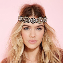 Handmade European Luxury Wide Crystal Headbands Rhinestone Vintage Bohemian Head Band For Women Hair Accessories 2024 - buy cheap