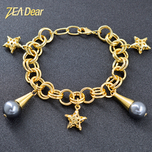 ZEADear-pulsera de cadena de mano para mujer, joyería de amuleto de estrella para mujer, brazalete de cadena de mano para boda, accesorios de joyería romántica 2024 - compra barato