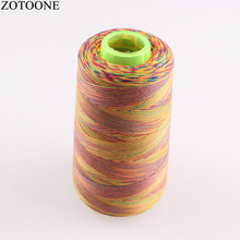 Multicolor Sewing Thread 3000Y/Spool 40S/2 Polyester Sewing Threads Industrial Sewing Thread Prom sewing supplies Rainbow Thread 2024 - buy cheap