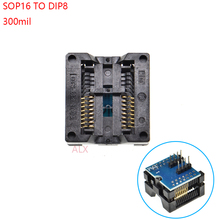 SOIC SOP16 TO DIP8 programmer adapter 300MIL socket sop to dip CONVERTER test chip IC For EZP2010 EZP2013 CH341A 2024 - buy cheap