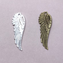 8 Uds plata antigua colgante de alas de Angel amuleto de alas colgante DIY suministros de fabricación de la joyería 2024 - compra barato