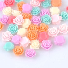 Flower Flatback Resin Cabochons Scrapbook Craft Button 10mm DIY phone decor Party Decorations Headwear accessories 100PCS CP1741 2024 - buy cheap