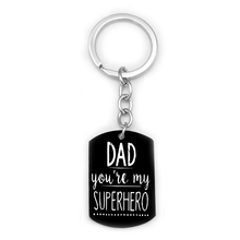 Dad You Are My Super Hero Keychain Black Stainless Steel Metal Tag Pendant Keyring Car Key Chains For Men Fathers Love Gift 2024 - buy cheap