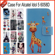 Ailishi-capa para alcatel idol 5 6058d tipo carteira de couro com flip em pu idol 5 6058d alcatel exclusiva 100%, capa especial com rastreamento 2024 - compre barato