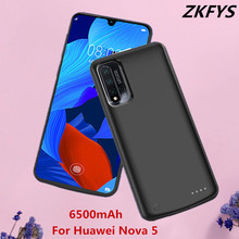 ZKFYS Battery Charger Power Case  For Huawei Nova 5 Portable Slim Power Bank Case Cover 6500mAh Fast Charger Power Charging Case 2024 - buy cheap