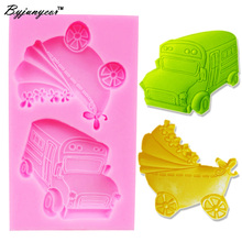 F1226 Baby Car UV Resin Silicone Mold Fondant Chocolate Candy Lollipop Crystal Epoxy Soft Clay Bake Tool 2024 - buy cheap