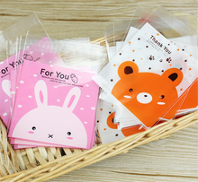 Cute Baby Shower Baking Food Biscuit Cookie Self Adhesive Bear Rabbit Packaging Bread Package Bakery Plastic Candy Bag 2024 - buy cheap