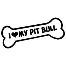 15.9CM*5.5CM Dog Bone I Love My Pit Bull Vinyl Decal Bumper Sticker Pitbull  Car Stickers Car Styling Black Sliver C8-0509 2024 - buy cheap