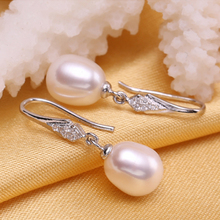 Pearl Jewelry 925 sterling silver earrings natural Pearl earrings Bohemia Zircon earrings for women Wedding party accessories 2024 - buy cheap