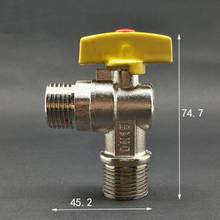 DN15 1/2 "BSP Мужской Латунный локоть шаровой клапан воздушный Топливный Газ 2024 - купить недорого