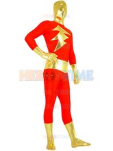 Captain Marvel Costume Red and Gold Fullbody Halloween Cosplay Superhero Costumes Show Zentai Suit Free Shipping 2024 - buy cheap