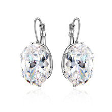 Pendientes de piedra colgantes grandes de circonia cúbica de cristal para mujer, joyería de moda para fiesta, regalo del Día de San Valentín, novedad de 2021 2024 - compra barato