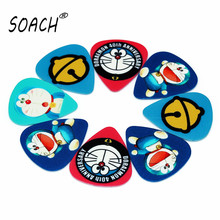 SOACH 10pcs 0.46mm guitar picks paddle PVC double-sided printing jingle cat animation mixed pattern plucked instrument parts 2024 - buy cheap