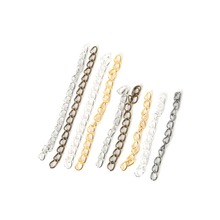 Hierro 100 unids/lote Cadena de extensión extendida 4*50mm extensor de cola para accesorios de joyería DIY, collar, pulsera, FLB023-01 2024 - compra barato