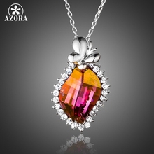 AZORA Irregular Shap Stellux Austrian Crystal With Butterfly Pendant Necklace for Women TN0176 2024 - buy cheap