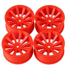 Mxfans 52 mm Red Plastic 10-Spoke Wheel Rim for RC1:10 On Road Racing Car Set of 4 2024 - buy cheap
